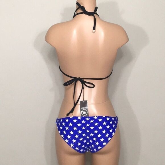 WILDFOX patriotic reversible mixed bikini. NWT - Picture 6 of 8